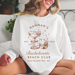 Bachelorette Retro Modern Minimalist Bridesmaid Sweatshirt