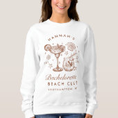 Bachelorette Retro Modern Minimalist Bridesmaid Sweatshirt (Vorderseite)