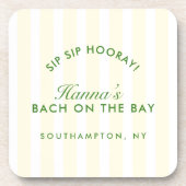 Bachelorette Retro Modernes Gelb & Grün Getränkeuntersetzer (Vorderseite)