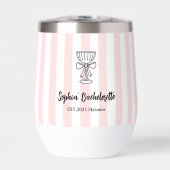 Bachelorette | Rosa Streifen | Name und Standort (Vorderseite)