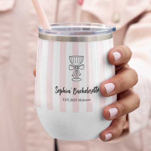 Bachelorette | Rosa Streifen | Name und Standort