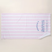 Bachelorette Rosa und Navy Retro Moderne Strandtuch (Vorderseite)