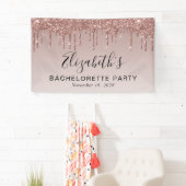 Bachelorette Rose Gold Glitzer Banner (Insitu)