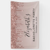 Bachelorette Rose Gold Glitzer Banner (Vertikal)