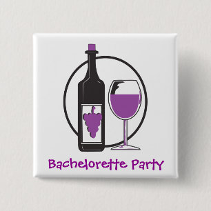 Bachelorette Rotes Party Button