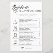 Bachelorette Scavenger Brautparty (Vorderseite)