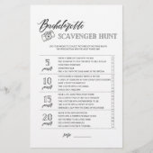 Bachelorette Scavenger Brautparty Flyer (Vorne)