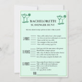 Bachelorette Scavenger game Card Ankündigung (Vorderseite)