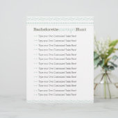 Bachelorette Scavenger Hunt Game Blue Tribal (Stehend Vorderseite)