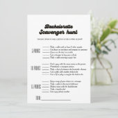 Bachelorette-Scavenger-Jagd, lustiges Bachelorette Einladung (Stehend Vorderseite)