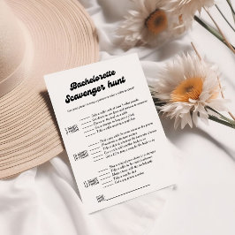 Bachelorette-Scavenger-Jagd, lustiges Bachelorette Einladung