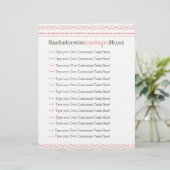 Bachelorette Scavenger Jagd Spiel Rosa Stamm (Stehend Vorderseite)