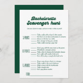 Bachelorette-Scavenger-Jagdspiel, Bachelorettenspi Einladung (Vorne/Hinten)