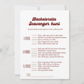 Bachelorette-Scavenger-Jagdspiel, Bachelorettenspi Einladung (Vorderseite)