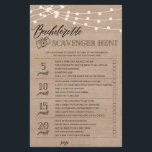 Bachelorette Scavenger Jagdspiel Brautparty Fliege Flyer<br><div class="desc">Genießen Sie Ihr Brautparty mit diesen einfachen und niedlichen Spielen. Karo unsere Kollektion für mehr Brautparty Spiele im selben Stil. Bitte beachten Sie, dass diese Spiele nicht bearbeitet werden können.</div>