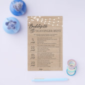 Bachelorette Scavenger Jagdspiel Brautparty Fliege Flyer (Einzeln)