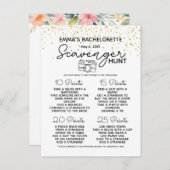 Bachelorette-Scavenger-Jagdwild in Party Ankündigungspostkarte (Vorne/Hinten)