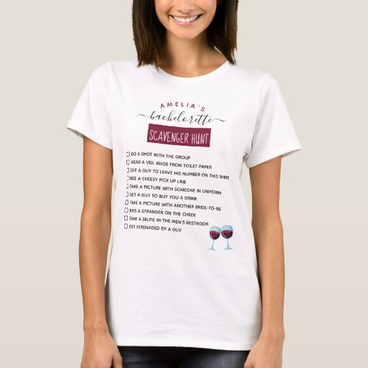 Bachelorette Scavenger T - Shirt (Vorderseite)