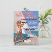 Bachelorette Schönes Wochenende Einladung (Stehend Vorderseite)