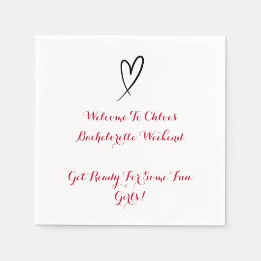 BACHELORETTE SERVIETTE (Vorderseite)