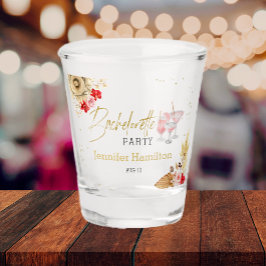 Bachelorette Shot Brillen | Boho Palm Cocktail Schnapsglas