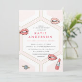 BACHELORETTE SINGLE-LEBENauf wiedersehen //-PARTY Einladung (Stehend Vorderseite)