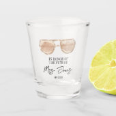 Bachelorette Sonnenbrille Shot Glass | ZU GEGENÜBE Schnapsglas (Vorderseite)