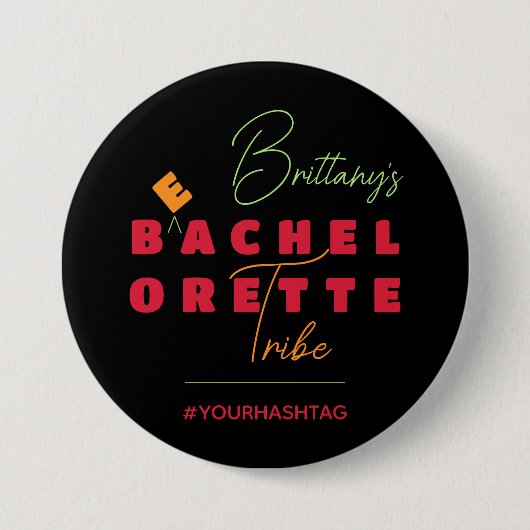 Bachelorette Stamm Hashtag Button (Vorderseite)