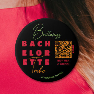 Bachelorette Stamm QR Code Hashtag Button