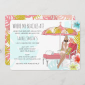 Bachelorette Strand-Wochenenden-Flucht-Einladung Einladung (Vorne/Hinten)