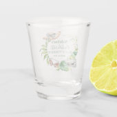 Bachelorette Strand-Wochenenden-Flucht Schnapsglas (Rückseite)