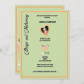 Bachelorette-Summen und Party-Foto Einladung (Vorne/Hinten)