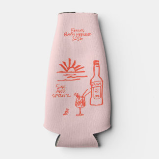 Bachelorette Sun und Spritz Einladung Flaschenkühler