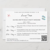 *~* Bachelorette Tropical Exotic QR Beach Party Einladung (Rückseite)