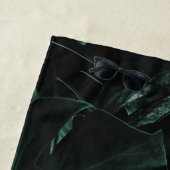 Bachelorette Tropical Palms Neon | Monogramm Strandtuch (Beispiel)