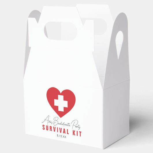 Bachelorette-Überlebenskit Personalisiert Geschenkschachtel (Geöffnet)