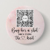 Bachelorette Venmo QR Code Kaufen Sie die Braut ei Button (Vorderseite)