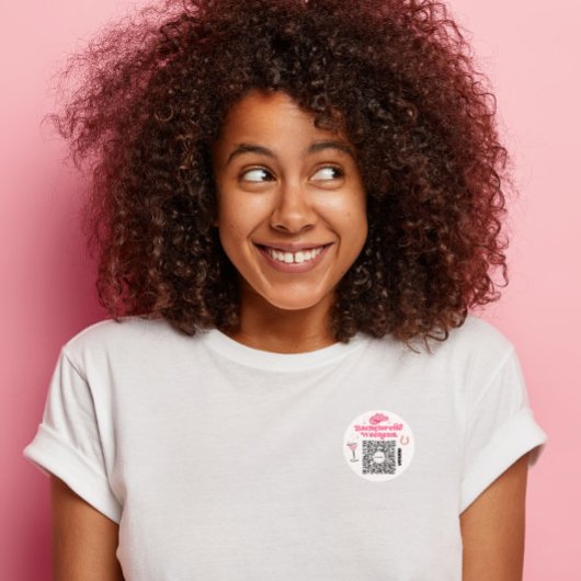 Bachelorette Venmo QR Code Kaufen Sie die Braut ei Runder Aufkleber