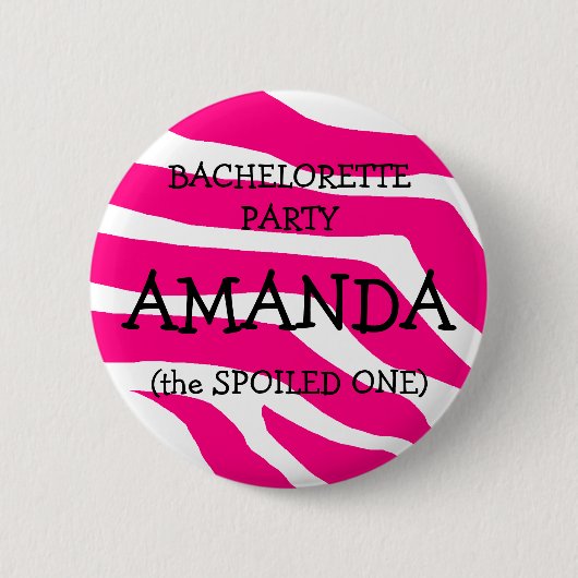 Bachelorette verdorbene button (Vorderseite)