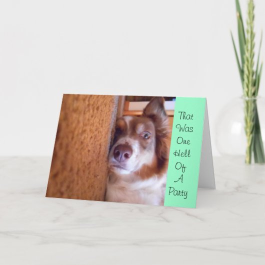 Bachelorette Vielen Dank Dankeskarte (Vorderseite)