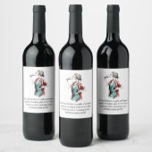 Bachelorette Vielen Dank Weinetikett (Flaschen)