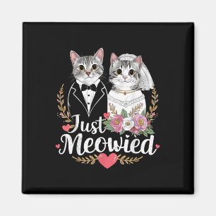 Bachelorette Wedding Party Bridge Groom Katzen nur Magnet
