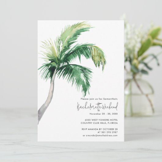 Bachelorette Weekend and Itinerary Einladung (Stehend Vorderseite)