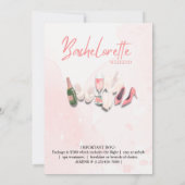 Bachelorette Weekend Editierbare Strecke Einladung (Rückseite)