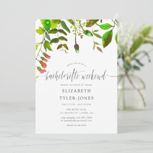 Bachelorette Weekend Einladung (Stehend Vorderseite)