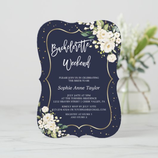 Bachelorette Weekend Einladung (Stehend Vorderseite)