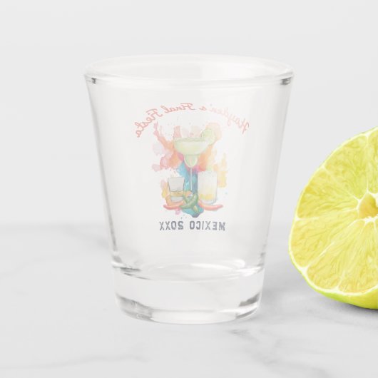 Bachelorette Weekend Final Fiesta Personalisiert Schnapsglas (Rückseite)