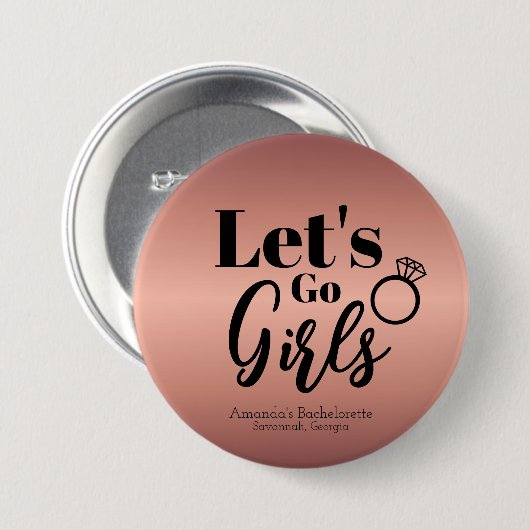 Bachelorette Weekend Gastgeschenk Personalisiert Button (Vorne & Hinten)