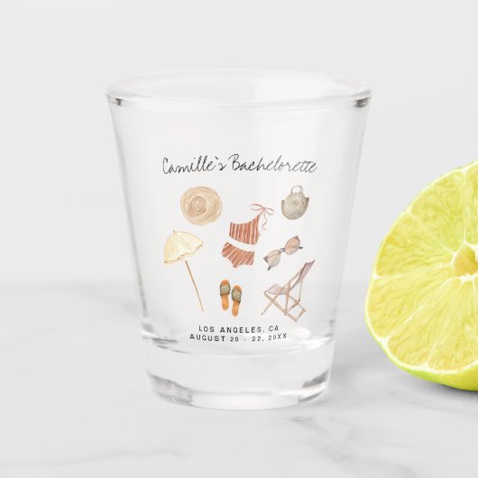 Bachelorette Weekend Gastgeschenk Personalisiert S Schnapsglas (Vorderseite)