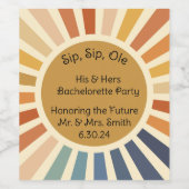 Bachelorette Weekend Gastgeschenk Personalisiert Weinetikett (Einzelnes Label)